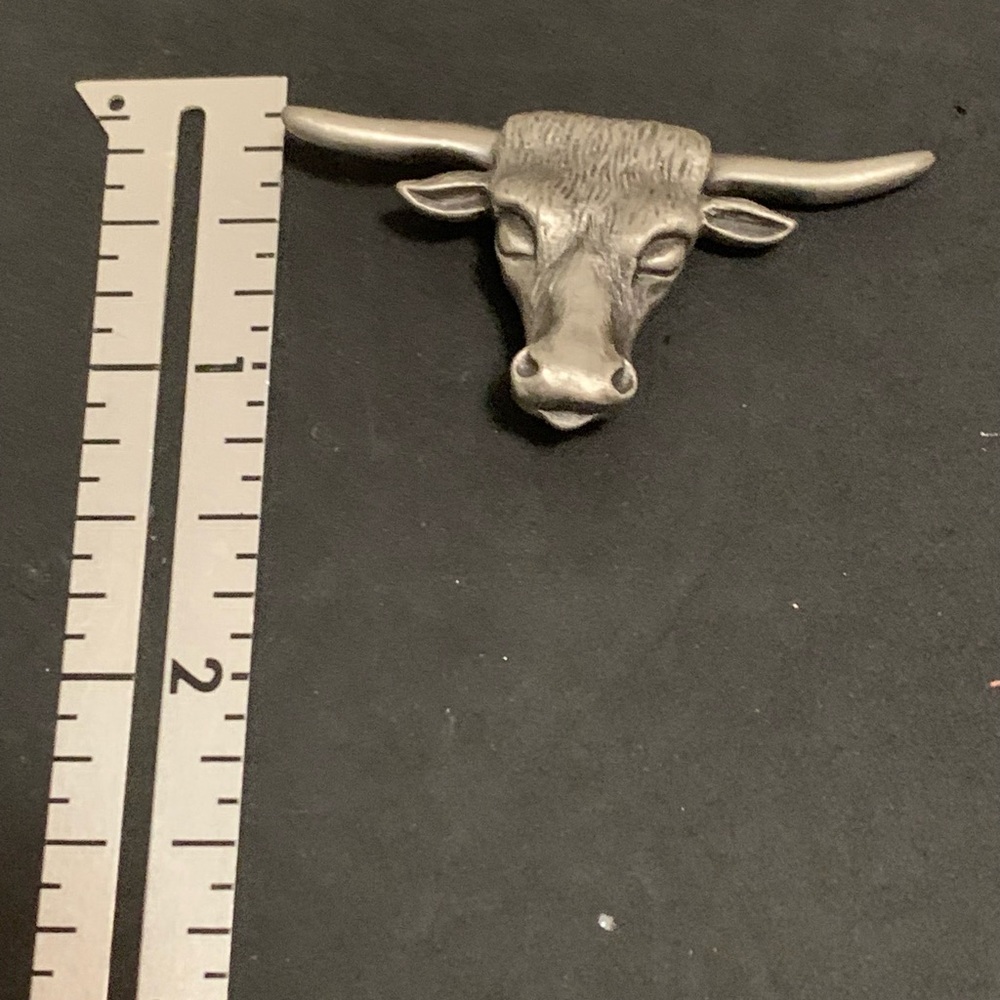 Vintage bull brooch